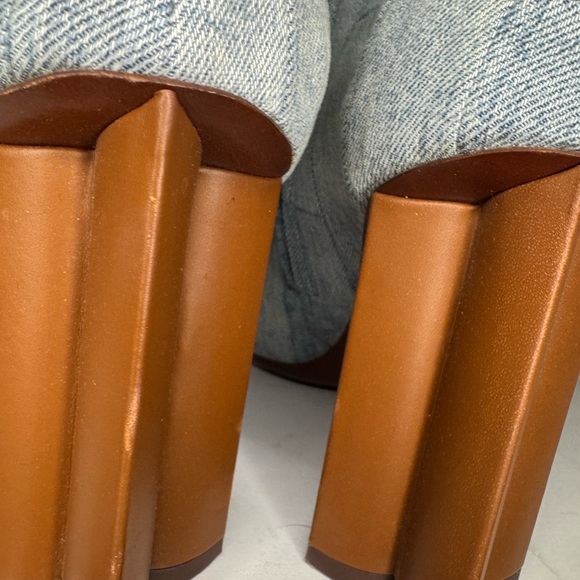 Louis Vuitton Blue and Brown Ankle Booties with Stiletto Heel - Picture 13 of 17